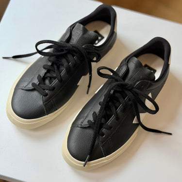 Veja Black Leather Sneakers, W 10