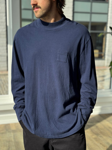 Aime Leon Dore Navy Mock Neck, Men's XXLarge