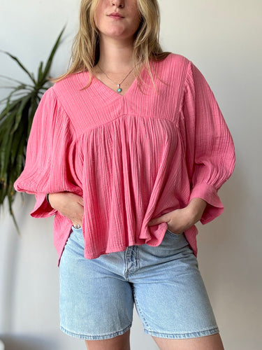 Anaak Pink Gauzy Blouse, Small