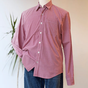 United Standard Red Gingham Button Down Shirt, Men's