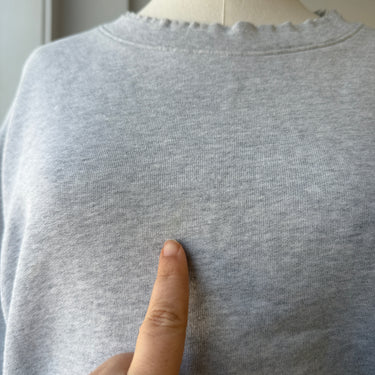 Mate The Label Boxy Crop Gray Crewneck Sweatshirt, XSmall