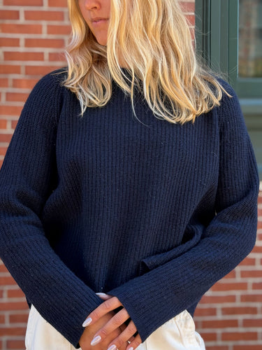 Jenni Kayne AS IS Cashmere Navy Knit Sweater, XLarge