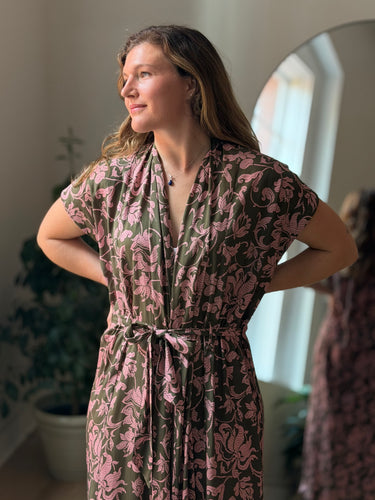 Rodebjer Olympia Wrap Dress in French Lily, small
