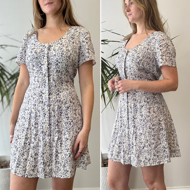 Reformation Johanna Blue Floral Dress - faint marks, 12