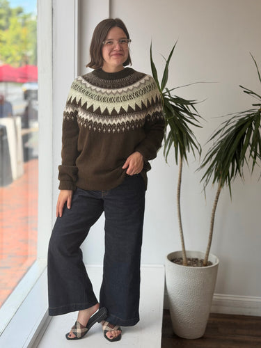 Closed NWT Norwegian Fair Isle Wool Sweater, Medium