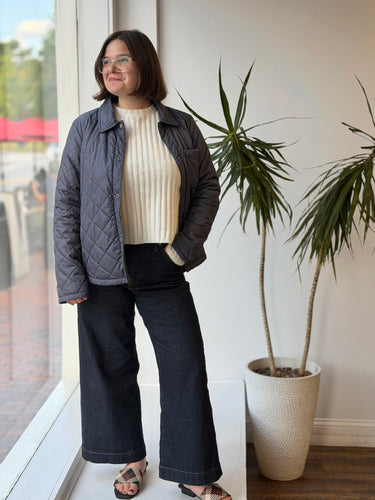 Barbour Blue Caps Quilt Jacket, US 10