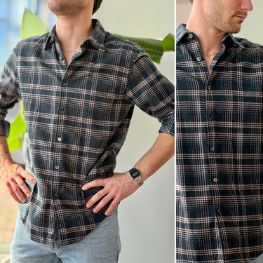 Theory Twill Flannel Shirt, Men's Small