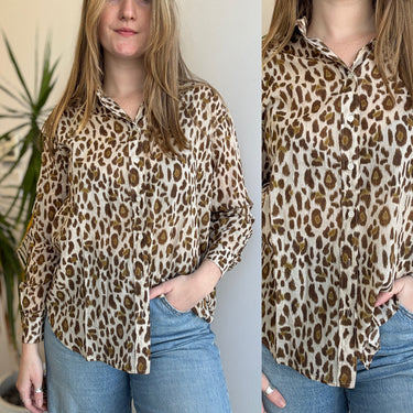 Hartford NWT Cinema Button Up Leopard Shirt, 1/Small