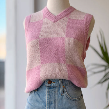 Stine Goya NWT Noa Vest in Orchid Check, XSmall