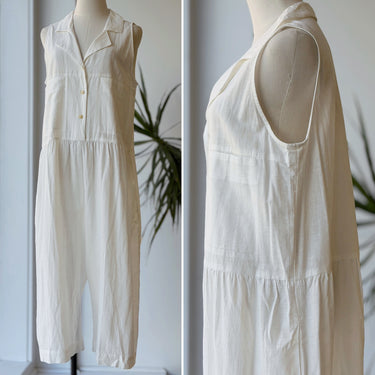 Ilana Kohn The Violet Jumpsuit 100% Cotton in White, XLarge