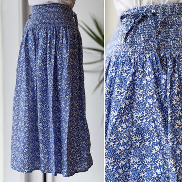 Nation LTD Blue Floral Midi Skirt, Medium