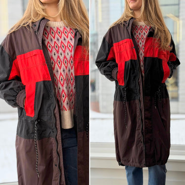 Ganni Faust Hooded Colorblock Jacket, 34