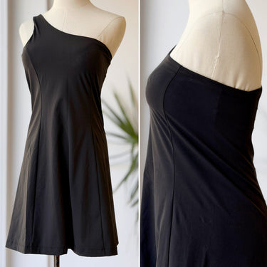 Outdoor Voices Black One Shoulder Tennis Dress, Small