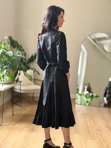 Veronica Beard Black Tiered Maxi Dress, 0
