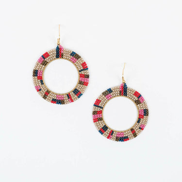 Circle with Square Hoop Earrings