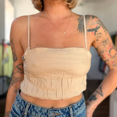 Onia NWT Air Linen Smocked Tank, Medium