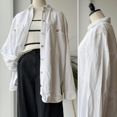 IRO Hikari Denim Shirt in White, 36