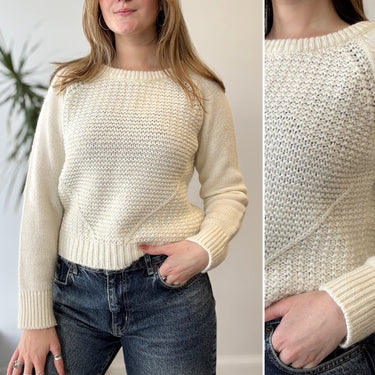 Silvia Novelli Ivory Alpaca Blend Sweater, Medium