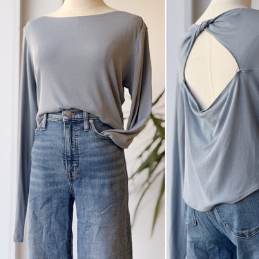 Lululemon Blue Open Back Long Sleeve Top, 12