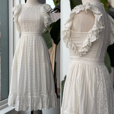 Ulla Johnson Eyelet Ivory Dress, 0
