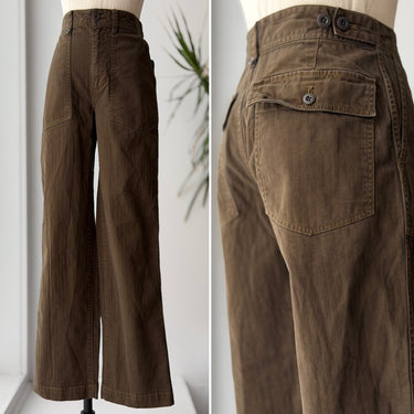 Madewell Olive Straight Leg Pants, 26