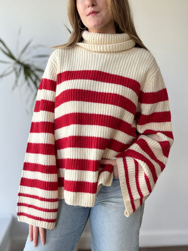 Baum Und Pferdgarten NWT Chikita Red Breton Chunky Sweater, Large