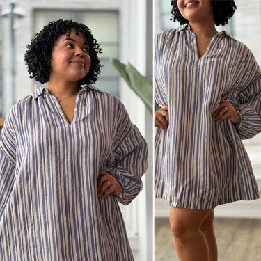 Doen Striped Tunic Dress, Large