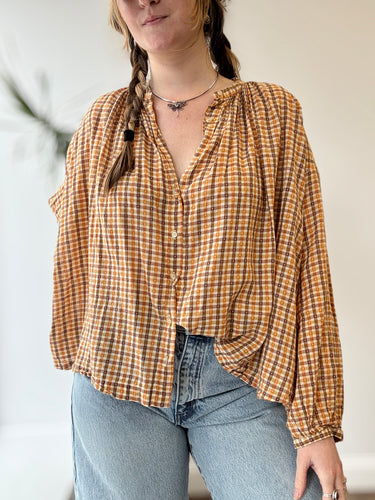 Doen Jane Plaid Blouse, Medium
