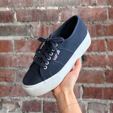 Superga Navy Sneakers, 39.5
