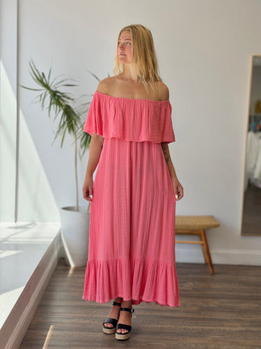 Anaak Pink Gauzy Layered Collar Dress, 2