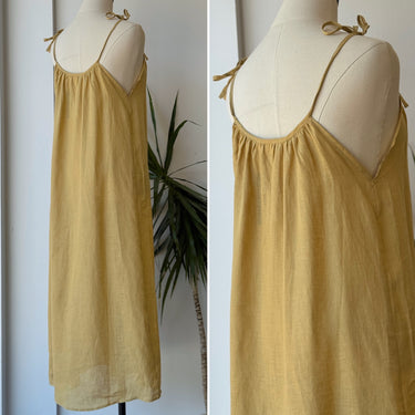 OZMA Ties Dress in Linen Hay, XS/S