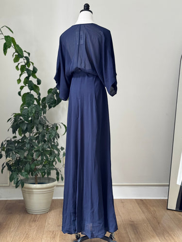 Reformation Navy Wrap Dress, Medium