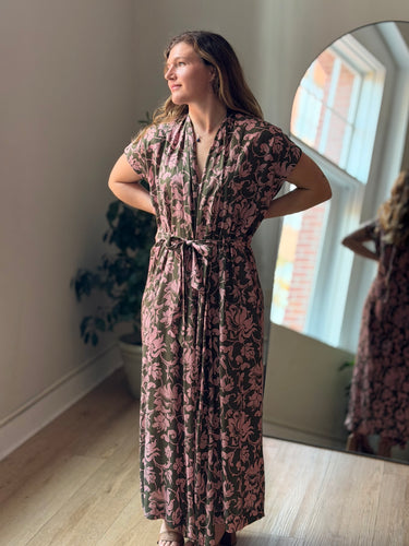 Rodebjer Olympia Wrap Dress in French Lily, small