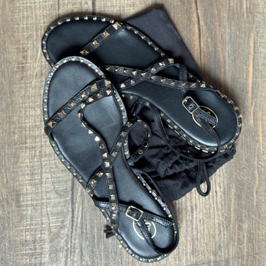 Ash Black Studded Sandals, 39