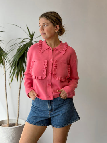 Chinti & Parker NWT The Sea Breeze Jacket in Punch Pink, XSmall