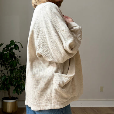 7115 by Szeki Sumo Jacket in Oatmeal- retail $336, Small