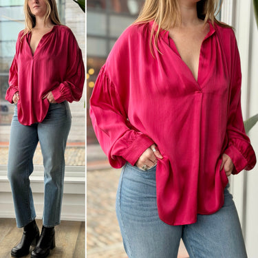 Xirena Hot Pink Blouse, Large
