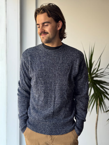 Pendleton Washable Wool Heather Blue Crewneck Sweater, Men's Large