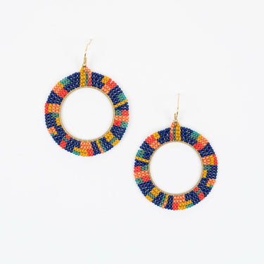 Circle with Square Hoop Earrings