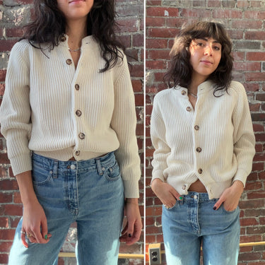 Demylee Ivory Knit Cardigan , Small