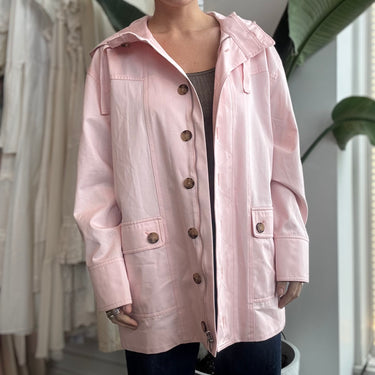 Sezane Josh Pink Parka Jacket, 40 / Large