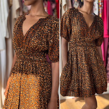 Ulla Johnson Animal Print Mini Dress, 0