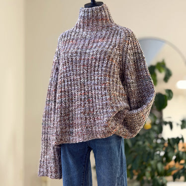 Rag & Bone Purple Speckled Knit Sweater, XSmall