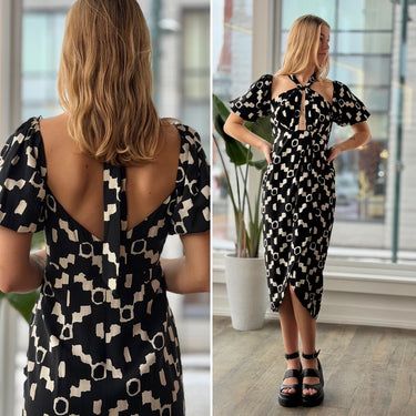 ASTR NWT Black & White Pattern Dress, Medium