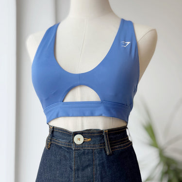 Gym Shark Blue Sports Bra, S/M