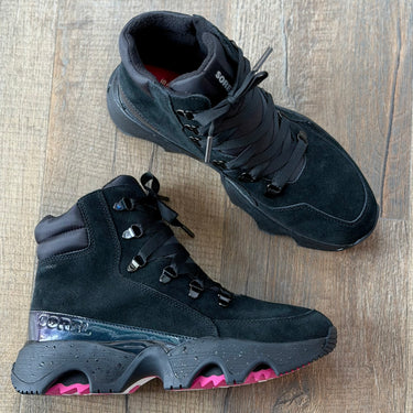 Sorel  NWOT Suede Lace Up Black Boots, 8.5