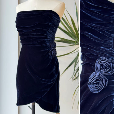 Reformation NWT Lanesia Velvet Dress in Midnight, 8