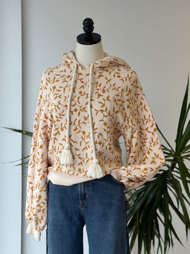 Ulla Johnson Balloon Sleeve Tassel Hoodie, Petite