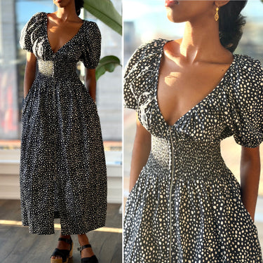 La Ligne Celina Polka Dot Dress, Small