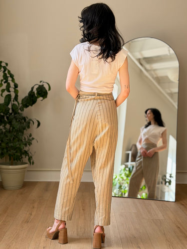 Caron Callahan Striped Wrap Pants, Medium